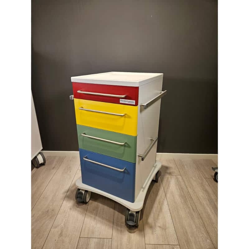 Provtagningsvagn med 4 lådor - Utförsäljning (Nr. 10)