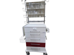 Vagn helt vit med en röd låda, Anestesivagn Op Hässleholm