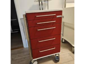 Akutvagn V40 med 5 lådor & defibrillator platta - Utförsäljning (Nr. 4)